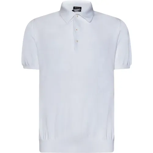 Weiße T-Shirts und Polos mit Dreiknopfverschluss - Kiton - Modalova