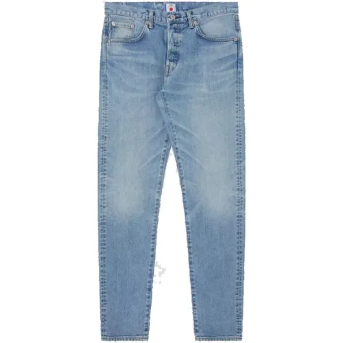 Slim Tapered Jeans Blau Leicht Gebraucht , Herren, Größe: W30 L32 - Edwin - Modalova