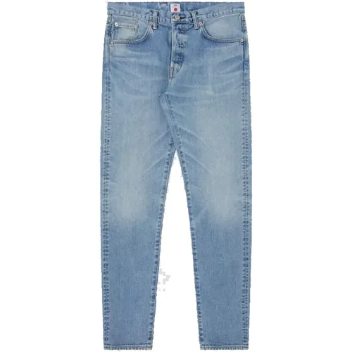 Slim Tapered Jeans Blau Leicht Gebraucht , Herren, Größe: W32 L32 - Edwin - Modalova