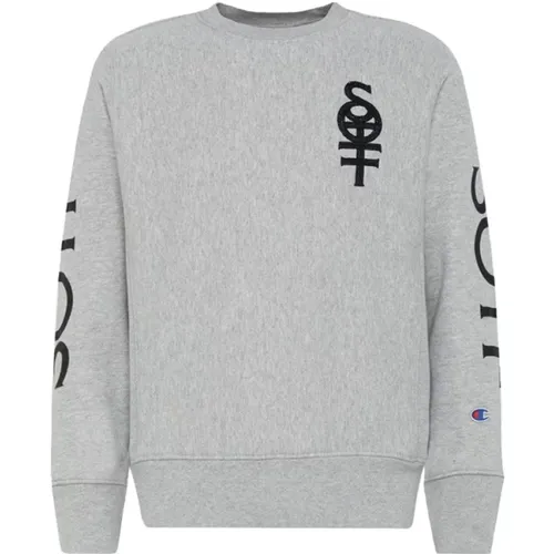 Sweatshirt mit Rundhalsausschnitt und Logo-Print , Herren, Größe: M - Sotf - Modalova
