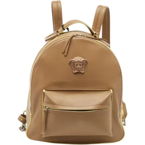 Pre-owned Leather backpacks , female, Sizes: ONE SIZE - Versace Pre-owned - Modalova