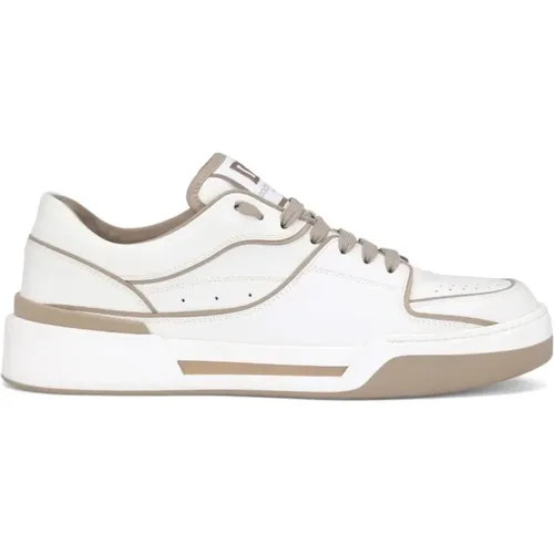 Leather Sneakers with Panelled Design , male, Sizes: 6 1/2 UK - Dolce & Gabbana - Modalova