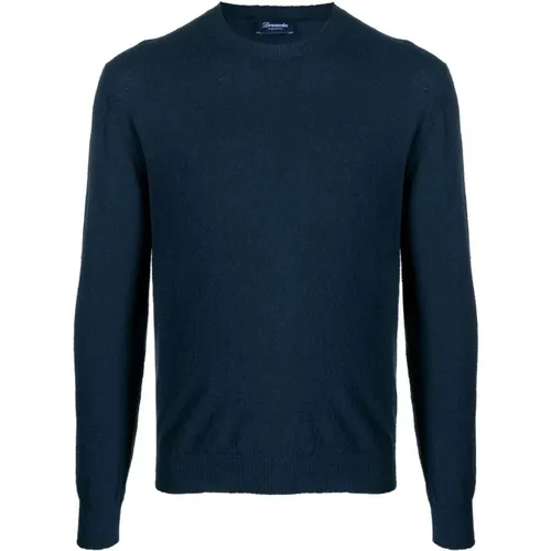 Blauer Crew-Neck Sweater,AZZURRO Crew-Neck Sweater,Round-neck Knitwear - Drumohr - Modalova
