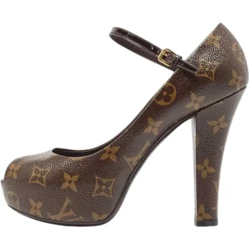 Pre-owned Coated canvas heels , female, Sizes: 4 UK - Louis Vuitton Vintage - Modalova