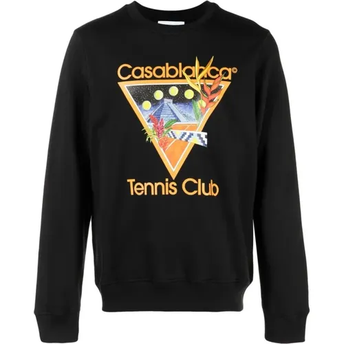 Icon Printed Sweatshirt in , male, Sizes: XL, 2XL - Casablanca - Modalova