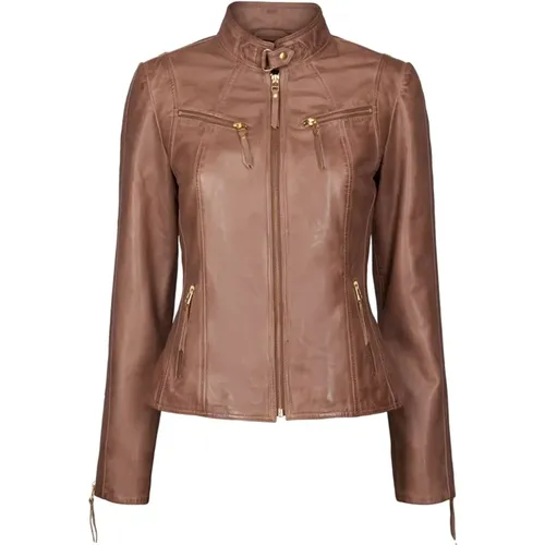 Women`s Leather Biker Jacket 10245 , female, Sizes: 3XL, S, XL, M, L, 2XL - Btfcph - Modalova