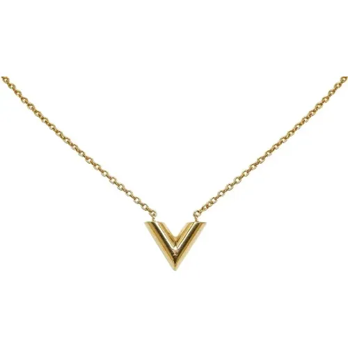 Pre-owned Metal necklaces , female, Sizes: ONE SIZE - Louis Vuitton Vintage - Modalova