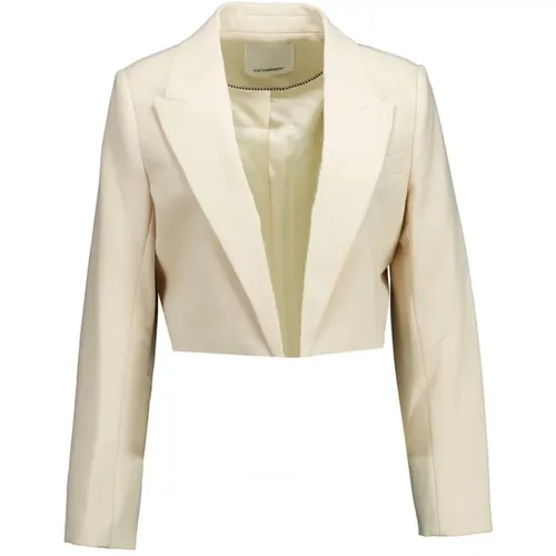Eleganter Offwhite Crop Blazer für Damen , Damen, Größe: L - Co'Couture - Modalova