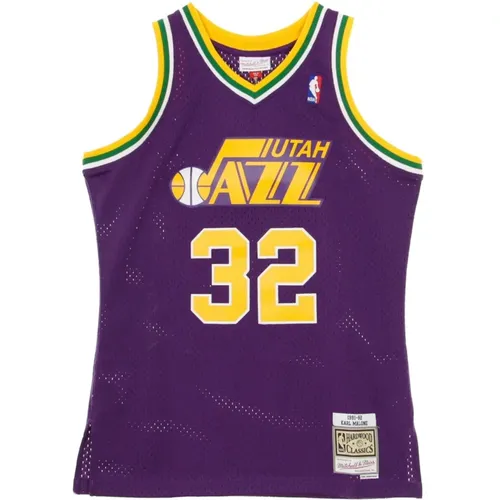 Vintage Karl Malone Basketball Tank Top , Herren, Größe: L - Mitchell & Ness - Modalova