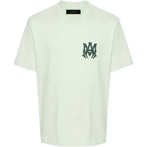 Grünes T-Shirt mit Monogramm-Print - Amiri - Modalova