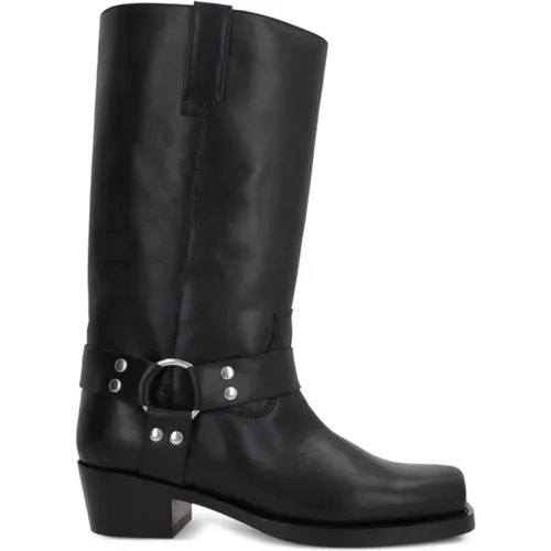 Leather Cuban Heel Boots , female, Sizes: 7 UK, 6 UK, 5 UK, 3 UK, 4 UK, 5 1/2 UK - Paris Texas - Modalova