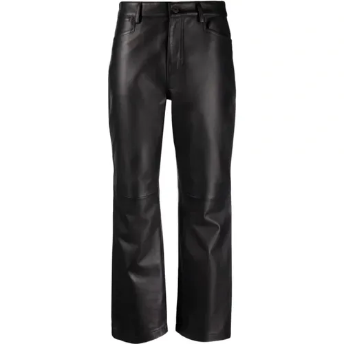 Schwarze Leder Casual Hose - Proenza Schouler - Modalova