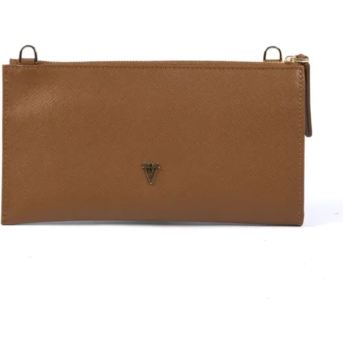 Minimal Saffiano Leather Chain Bag Clutch , female, Sizes: ONE SIZE - HiVa Atelier - Modalova