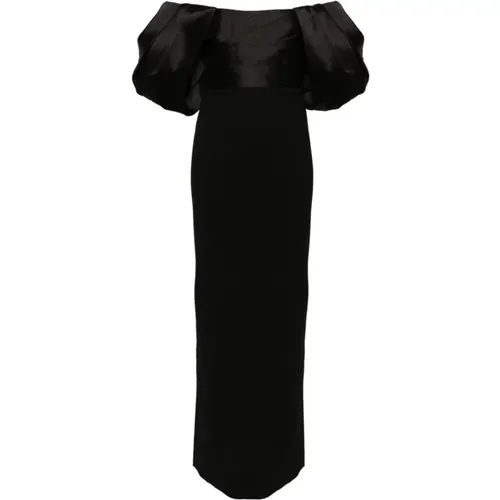 Schwarzes Maxi-Kleid ohne Träger , Damen, Größe: S - Solace London - Modalova
