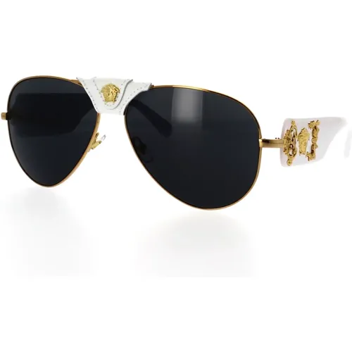 Stylische Pilotenbrille , Damen, Größe: 62 MM - Versace - Modalova