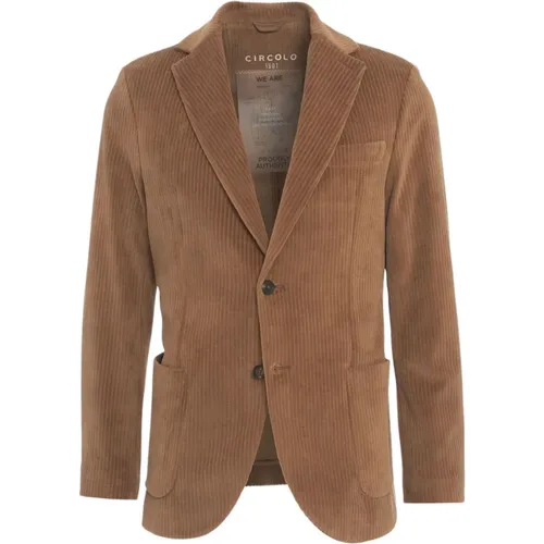 Brauner Blazer Aw24 Herrenmode , Herren, Größe: L - Circolo 1901 - Modalova