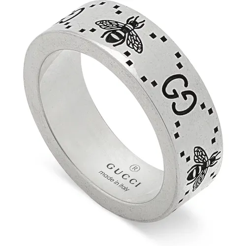 Ring aus Sterlingsilber mit Bienen- und Double G-Motiv - Gucci - Modalova