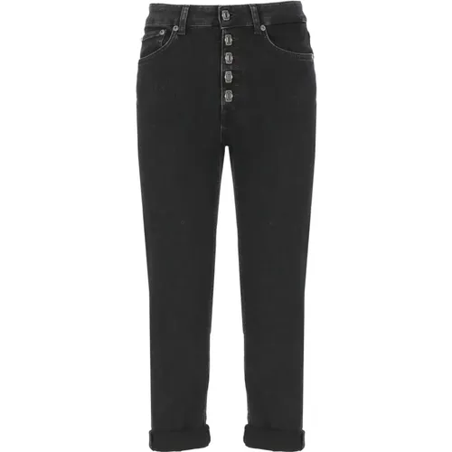 Schwarze Baumwoll-Damenjeans mit Taschen , Damen, Größe: W24 - Dondup - Modalova