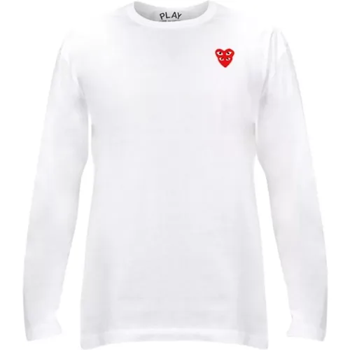 Long Sleeve T-Shirt , male, Sizes: S, 2XL, L, M, XL - Comme des Garçons Play - Modalova