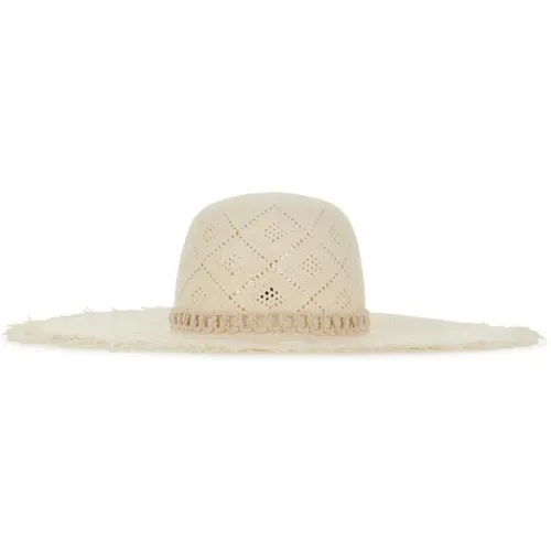 Cappelli Fedora Hat,Weißer Raffia Gewebter Hut - Borsalino - Modalova