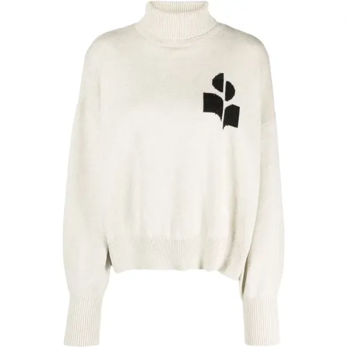 Intarsia Logo Roll-Neck Jumper , female, Sizes: S, XS - Isabel Marant Étoile - Modalova