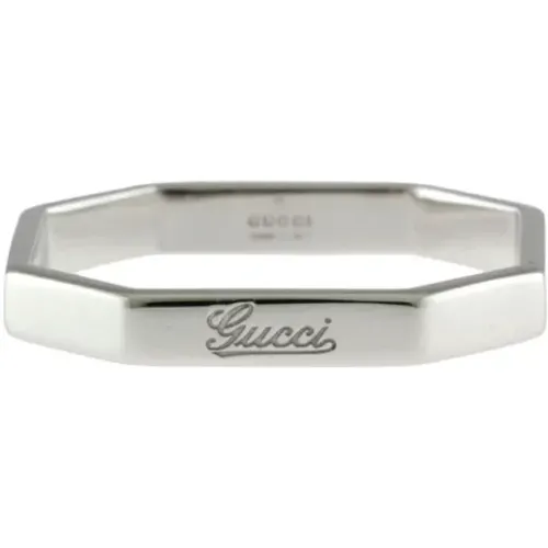 Pre-owned White Gold rings , female, Sizes: ONE SIZE - Gucci Vintage - Modalova