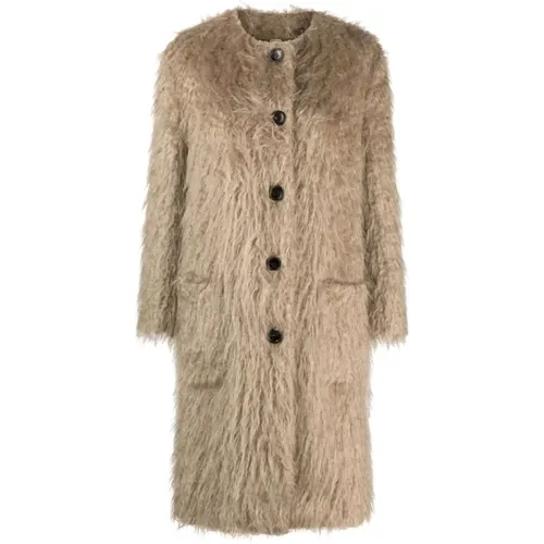 Mohair Horsebit Coat , female, Sizes: S - Gucci - Modalova