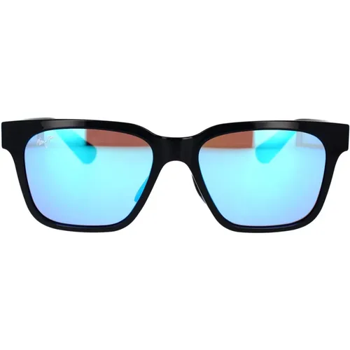 Polarized Sunglasses Punkikai Blue Mirrored , unisex, Sizes: 56 MM - Maui Jim - Modalova