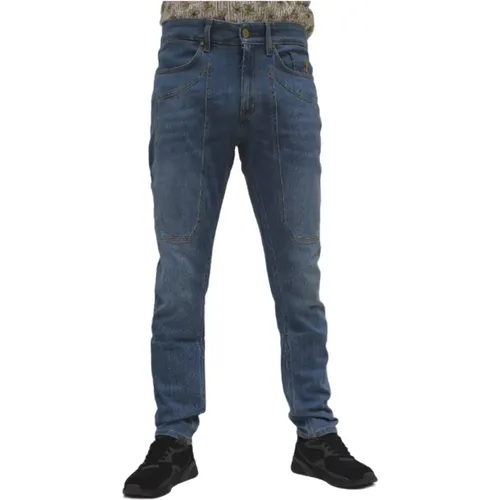 Slim Fit Patch Jeans , Herren, Größe: W36 - Jeckerson - Modalova