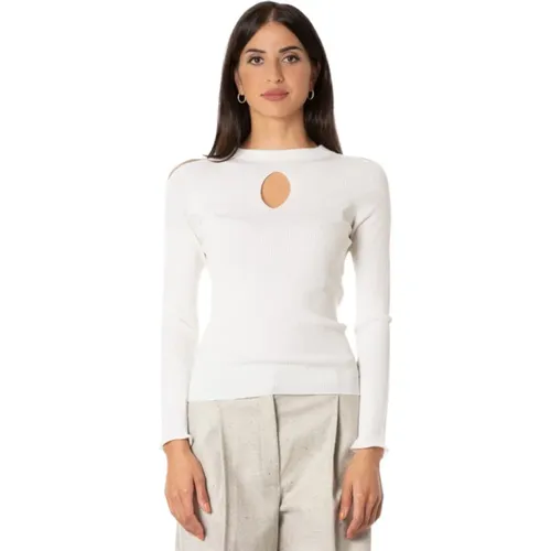 Gerippter Merino-Pullover in Latte - D.Exterior - Modalova