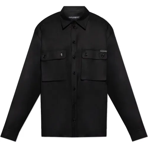 Wool shirt , male, Sizes: 3XL, XL, 2XL - Dolce & Gabbana - Modalova