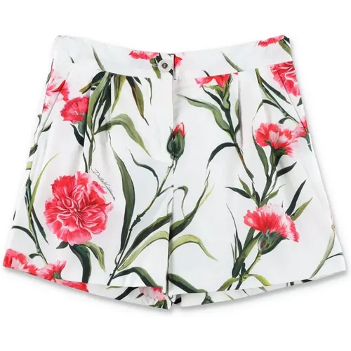 Kurze Mädchenhose mit Blumenmuster Ss23 - Dolce & Gabbana - Modalova