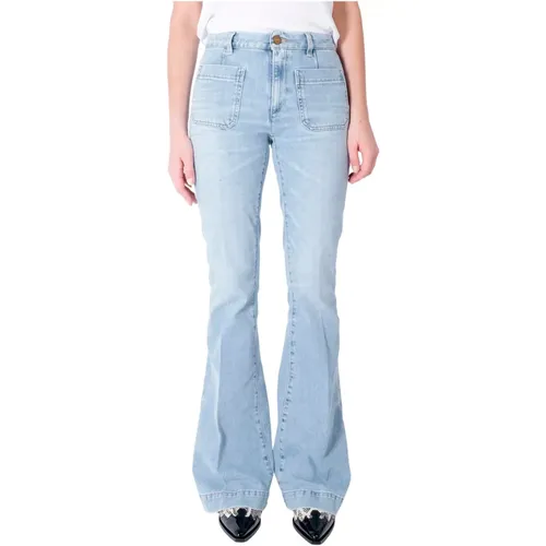 Flared Leg Jeans in Washed , female, Sizes: W28, W29, W27 - Seafarer - Modalova