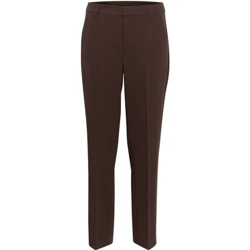 High-Waisted Zipper Pants with Straight-Leg Cut , female, Sizes: S, 2XL, XS, XL, M, L - Kaffe - Modalova