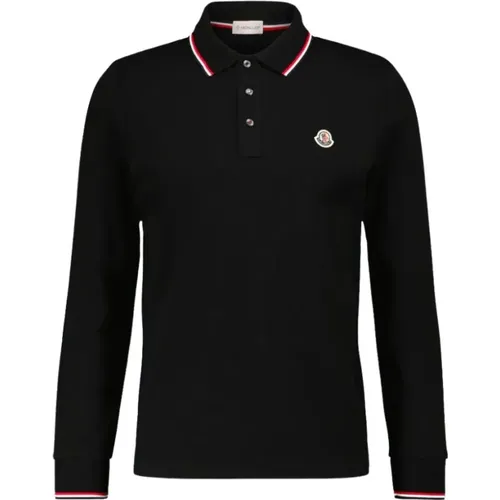 Long Sleeve Polo Shirt , male, Sizes: M, L - Moncler - Modalova