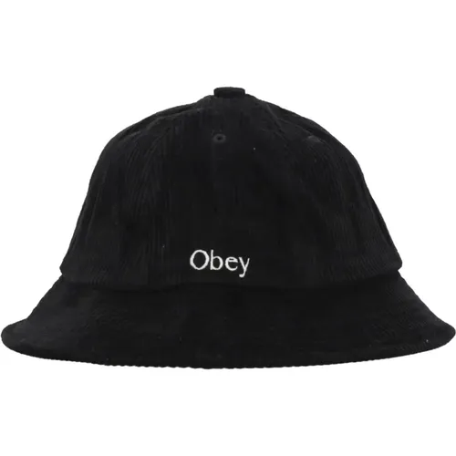 Schwarzer Cord Bucket Hat Streetwear - Obey - Modalova
