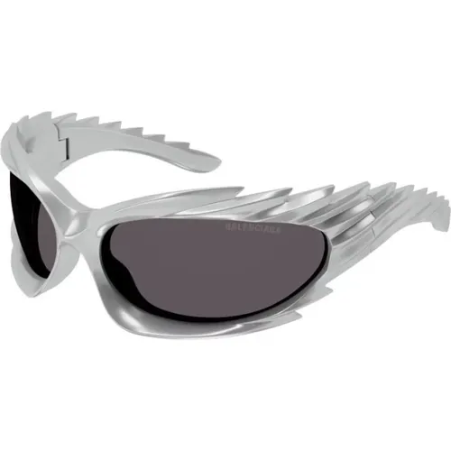 Silber Graue Sonnenbrille , unisex, Größe: ONE Size - Balenciaga - Modalova