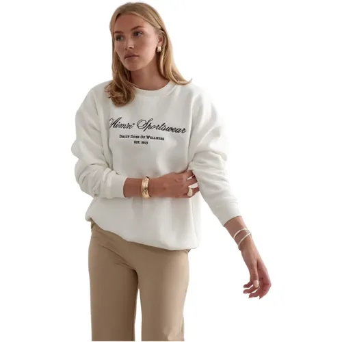 Gemütlicher Heritage Sweatshirt mit gerippten Details , Damen, Größe: M - Aim'n - Modalova