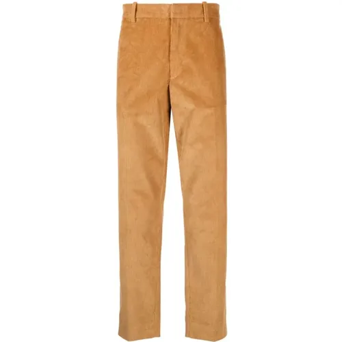 Logo Patch Corduroy Pants , male, Sizes: L - Moncler - Modalova