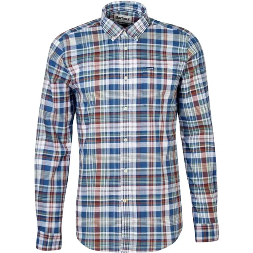 Modern Check Pattern Long Sleeve Shirt , male, Sizes: S, L, XL, M - Barbour - Modalova
