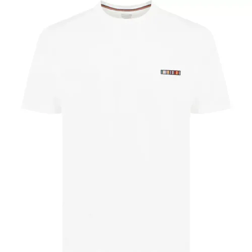 Gestreiftes Besticktes T-Shirt , Herren, Größe: M - PS By Paul Smith - Modalova