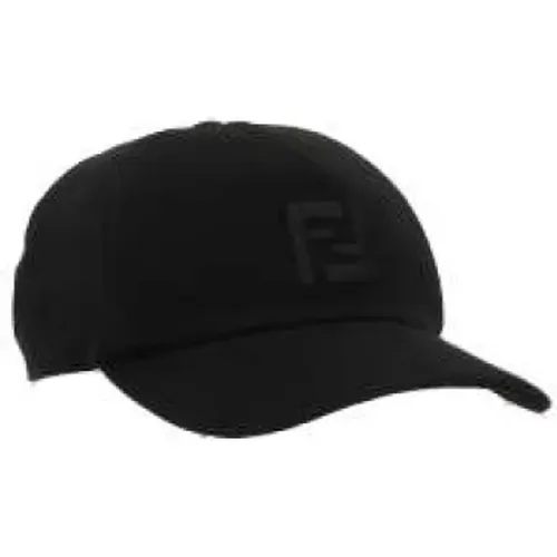 Twill Cotton Baseball Cap with Tonal FF Logo Embroidery , male, Sizes: ONE SIZE - Fendi - Modalova