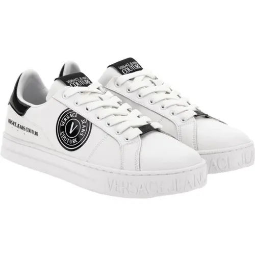 Court V-Emblem Herren Sneakers , Herren, Größe: 45 EU - Versace Jeans Couture - Modalova