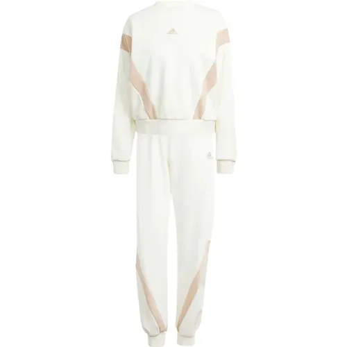 Elegantes Zuhause Tracksuit Set , Damen, Größe: L - Adidas - Modalova