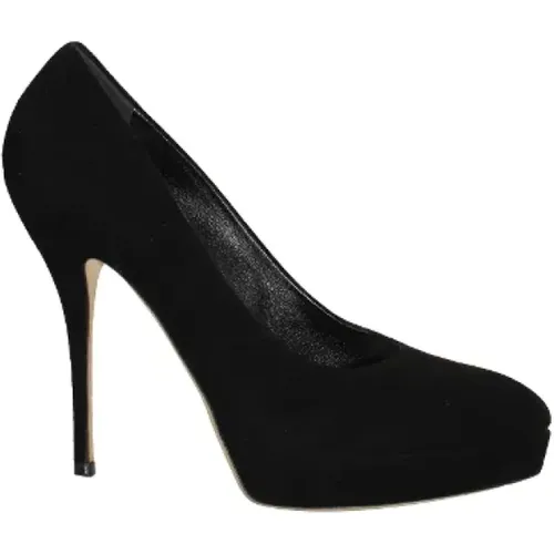 Pre-owned Suede heels , female, Sizes: 6 1/2 UK - Gucci Vintage - Modalova