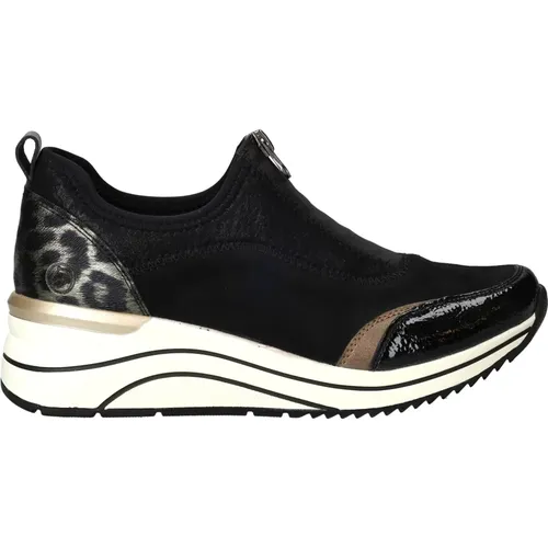 Sporty Slip-On Shoe with Zipper , female, Sizes: 6 UK, 5 UK, 7 UK, 4 UK - Remonte - Modalova