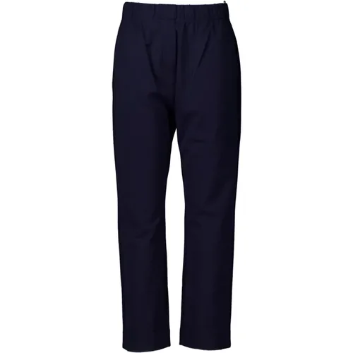 Dunkelblaue Elfo Jogginghose , Damen, Größe: XL - Max Mara Weekend - Modalova