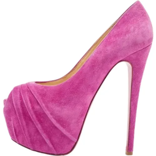 Pre-owned Wildleder heels , Damen, Größe: 38 EU - Christian Louboutin Pre-owned - Modalova