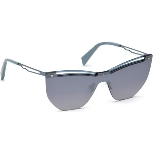 Blau-graue Metall-Kunststoff-Sonnenbrille - Just Cavalli - Modalova