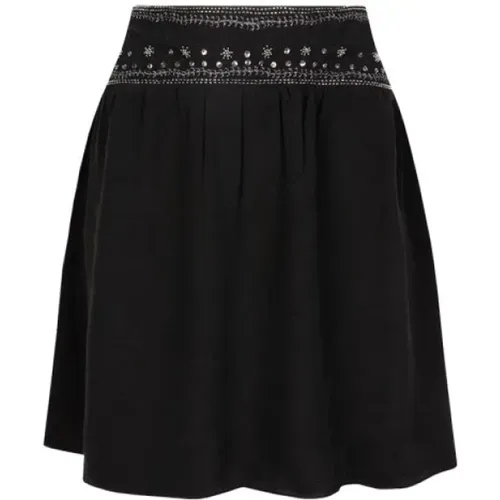 Bohemian-Style Viscose Crepe-Georgette Skirt , female, Sizes: S, XS - Dante 6 - Modalova